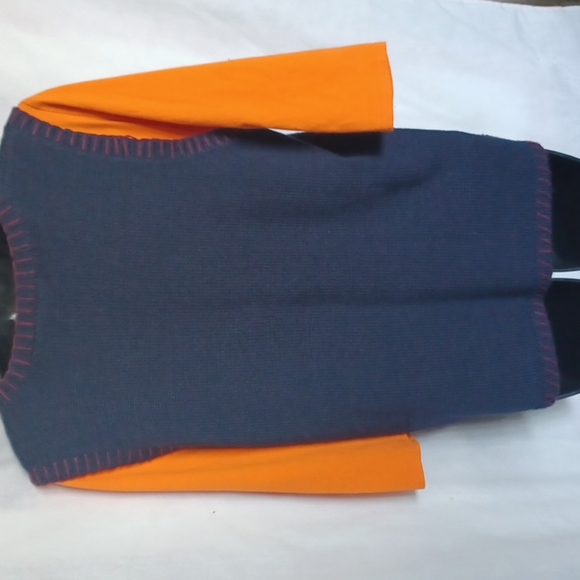 CAPACITY Bird House Daisy Pumpkin Cat Fall Sweater Button Up Vest Sz M Halloween - Picture 7 of 9